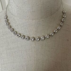 Monet silver tone rhinestone necklace